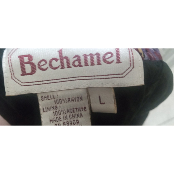 Vintage Bechamel Skirt Womens Sz L Rayon Artsy Geometric Elastic Waist Colorful - Picture 3 of 9